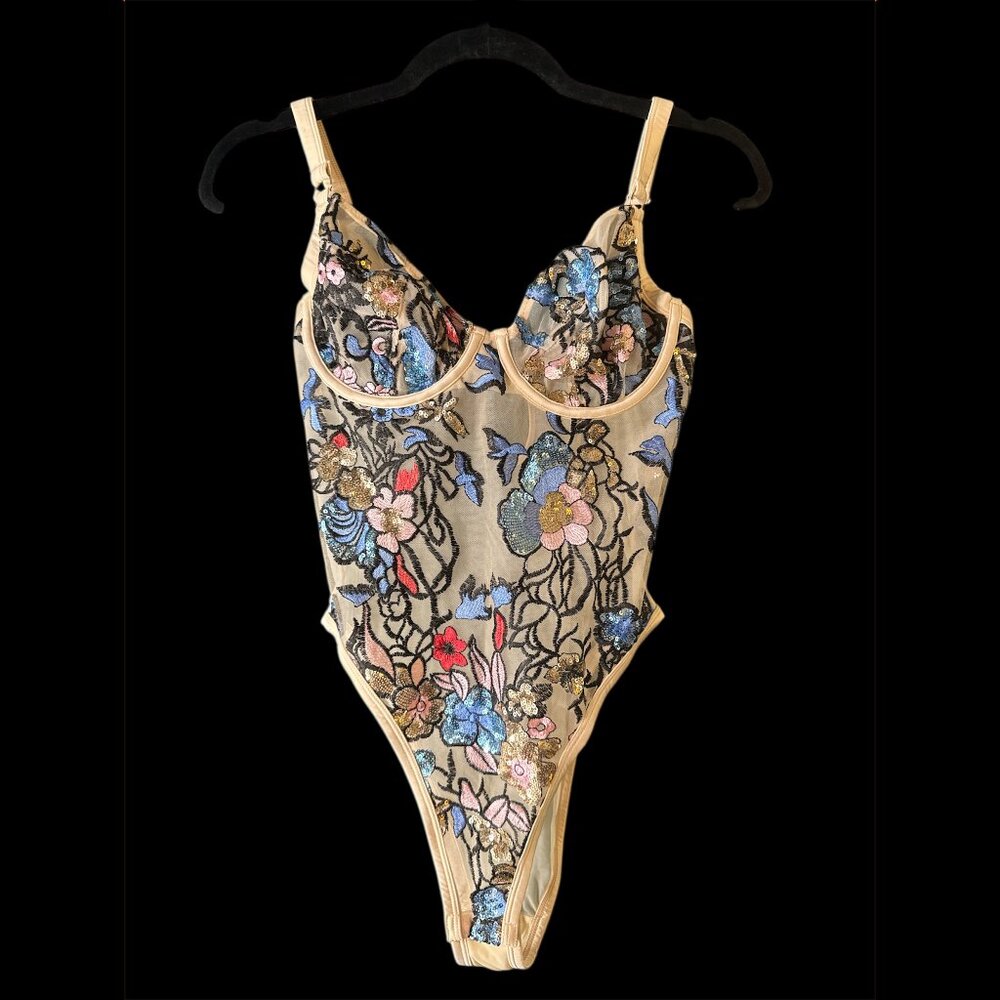 Playful Promise Embroidery Body Suit 32DD